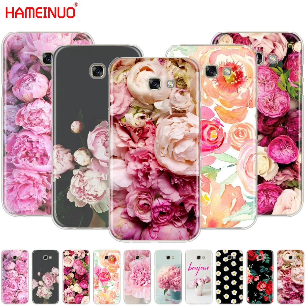 HAMEINUO Flower Pink Peonies cell phone case cover for Samsung Galaxy A3 A310 A5 A510 A7 A8 A9 2016 2017 2018 | Мобильные телефоны