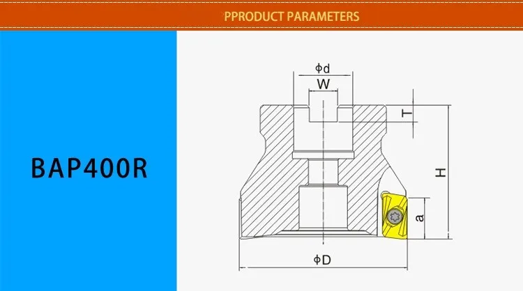 Bap400r-50-22-4t для алюминия культовой серии Fraise outils Pour карбида Подставки convient залить NC/ЧПУ лицо фреза