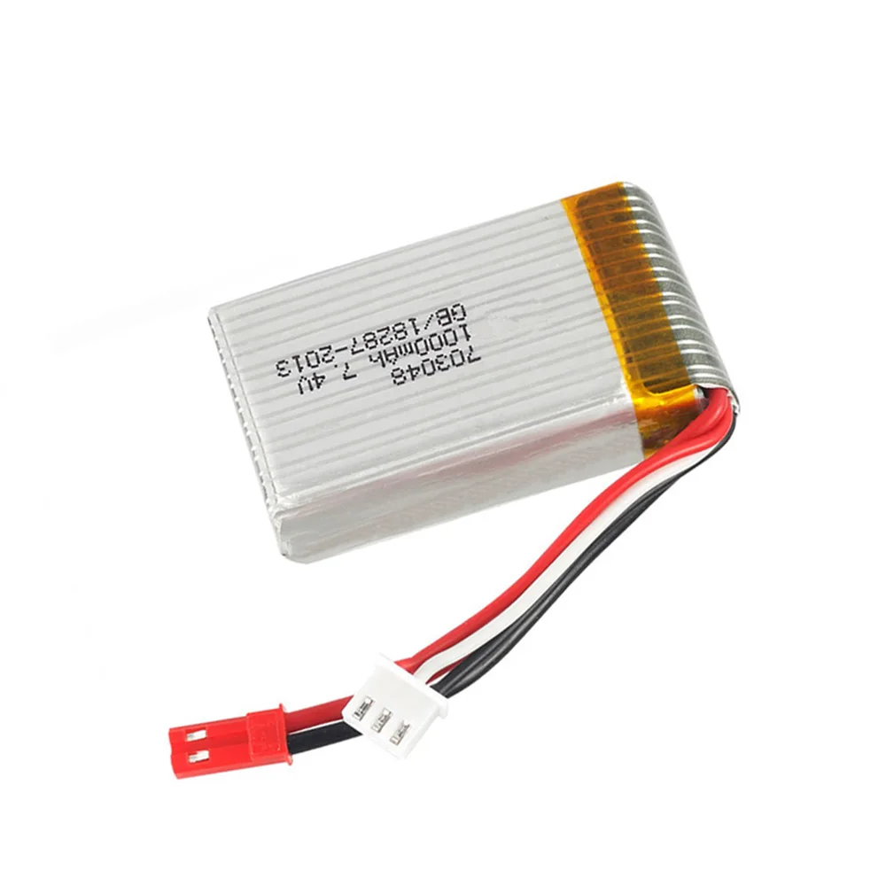 Аккумулятор Lipo для игрушек MJXRC X600 2S 7 4 В 1000 мАч 703048 с разъемом JST/SM/T/EL-2P/SMALL TAMIYA |