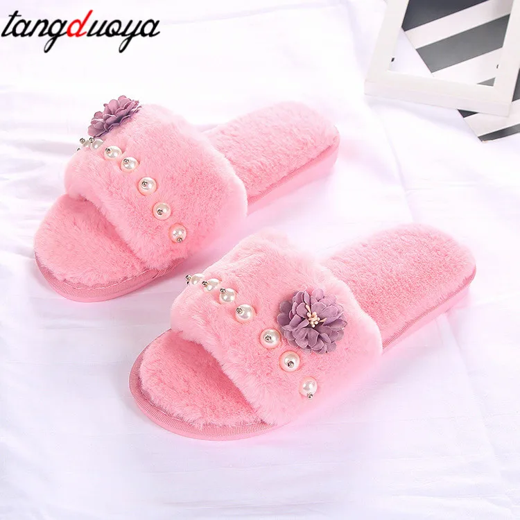 Женские тапочки с цветочным рисунком весенняя женская обувь на плоской подошве