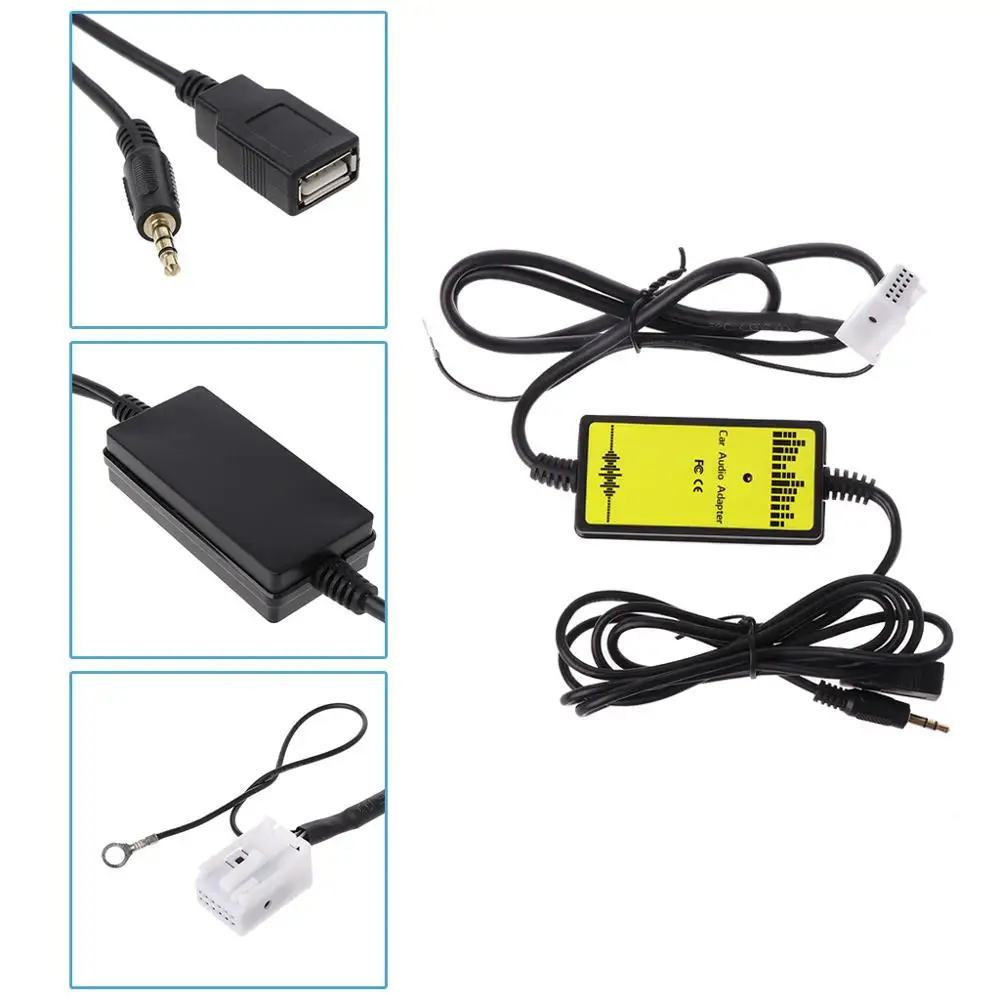 Автомобильный адаптер CD mp3 плеер аудиоплеер USB разъем Aux in радиоинтерфейс 12
