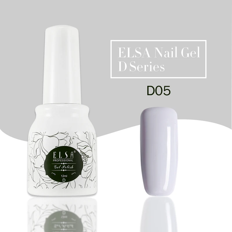 D05 ELSA, 32 цвета, Гель-лак для ногтей, 12 мл, телесный, серый цвет, Гель-лак для ногтей, впитывается, Гель-лак для ногтей, маникюрный лак гель-лаки - Цвет: D05