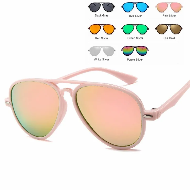 

Children's Fashion Sunglasses Cartoon Pilot Sunglasses Aviation sunglasses For Boys And Girls Rice Spike Eyewear UA400