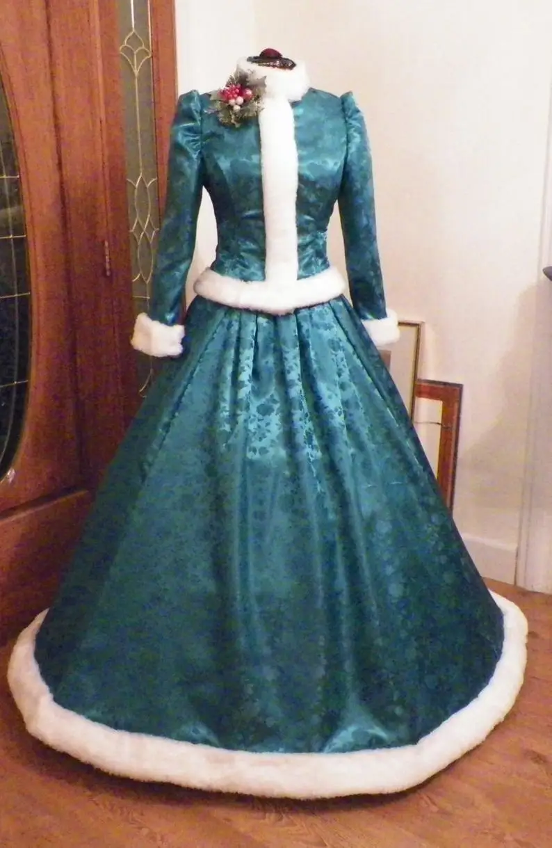 Cosplaydiy женские праздничные кароллеры Dickens викторианской белой искусственной