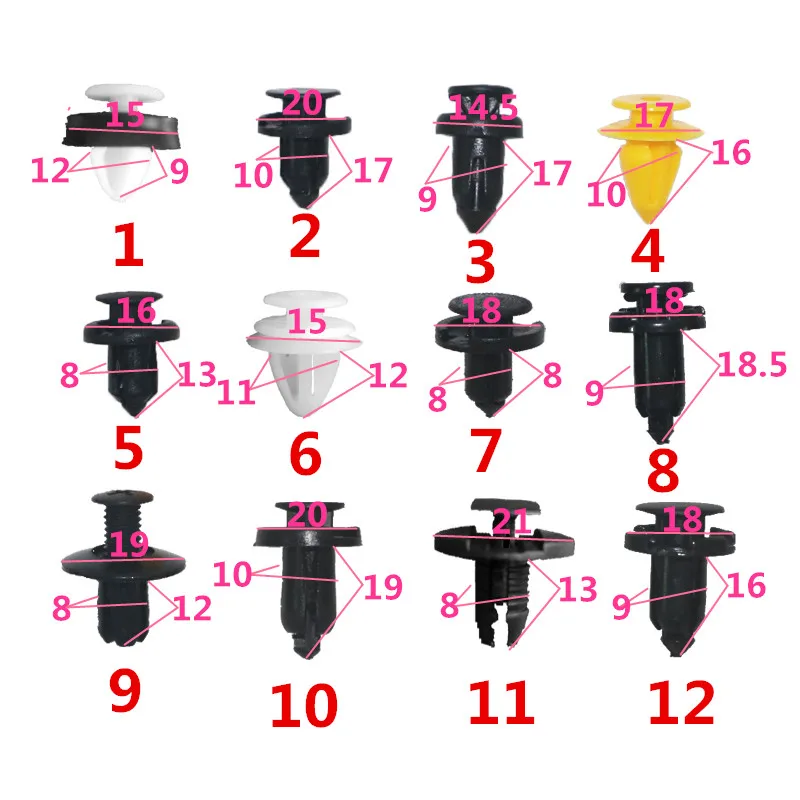 150 шт. пластиковые крепежные зажимы для автомобильных дверей|auto fastener|plastic