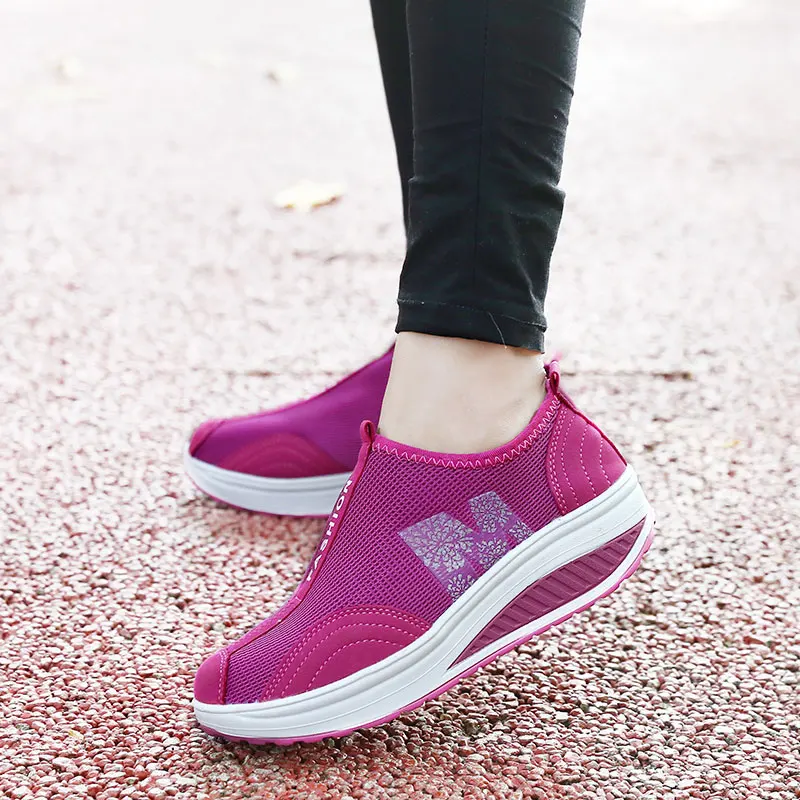 MWY/Женская здоровая обувь для фитнеса; zapatillas mujer Deportiva; дышащие кроссовки на платформе для похудения; женская спортивная обувь