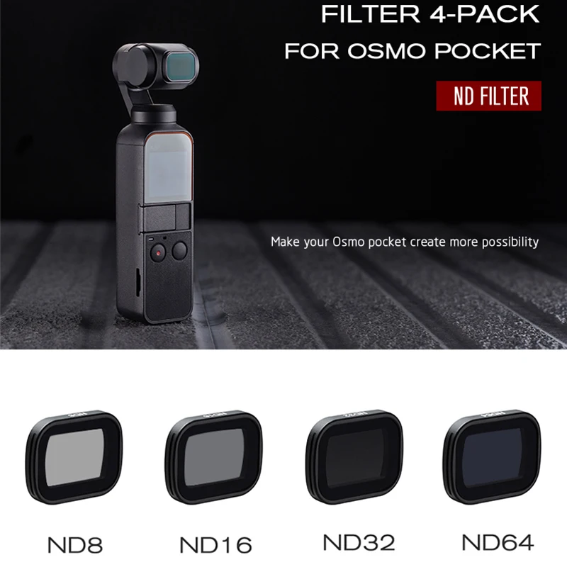 DJI OSMO карман оптические Стекло фильтр четырех частей с регуляцией ND8/16/32/64 ГБ
