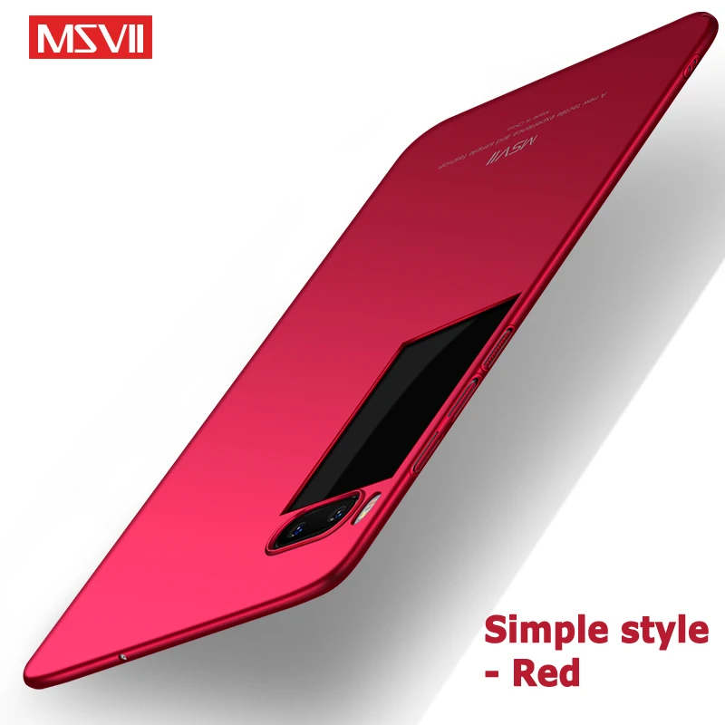 Simple Red Msvii Чехлы для Meizu Pro 7 Чехол тонкий матовый чехол для Meizu Pro 7 Plus Чехол Жесткий PC чехол для Meizu 7 Pro Pro7 Plus чехол для телефона s - Цвет: Simple Red