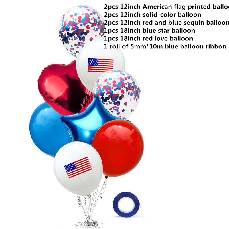 1 комплект воздушные шары в день рождения США 4 июля годовщина патриотический