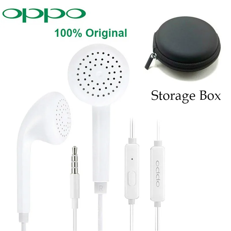 Оригинальные наушники OPPO R9 с разъемом 3 5 мм проводным контроллером подарок для R15