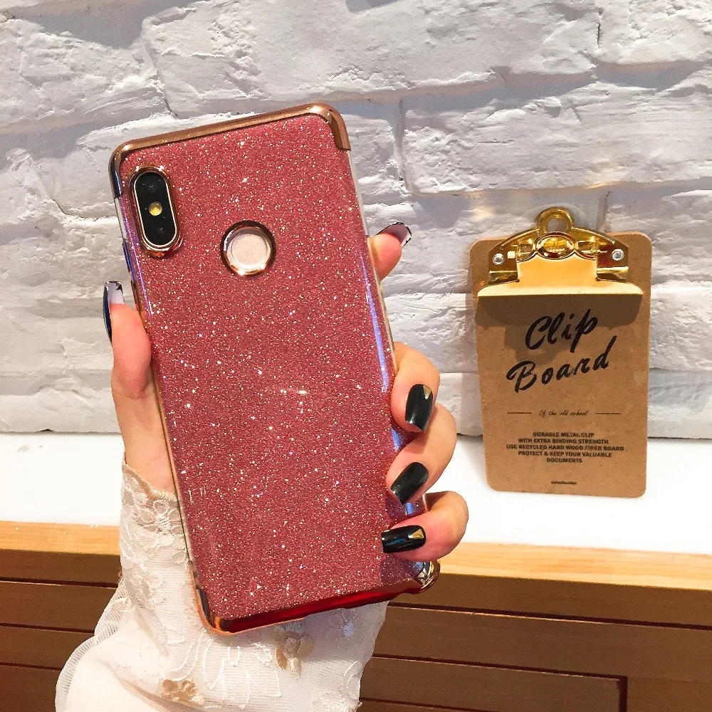 Plating Glitter Bling Silicone Phone Case for xiaomi mi mix 2 2s 8 SE 6 6X A2 A1 5X Redmi Note 4 4X 5 Pro 5A Prime Plus | Мобильные