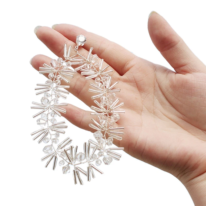 Роскошные сверкающие серьги большие Висячие свадебные женские вечерние