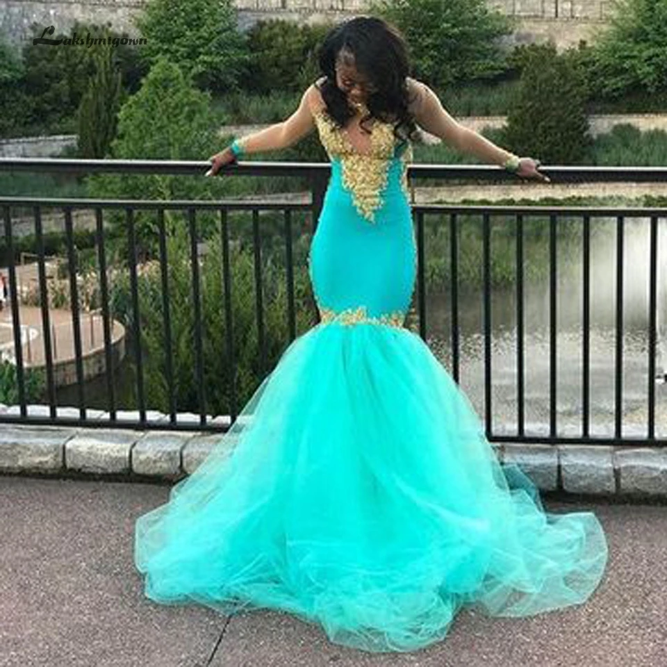 Женское вечернее платье-Русалка lakshmidress платье с длинным рукавом и аппликацией