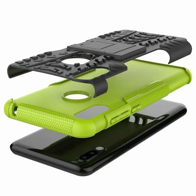 ZB631KL TPU + PC 2 in 1 Shock-Proof Rugged Armor Case For Asus Zenfone Max Pro (M2) Phone 360 Kickstand Cover ZB633KL |