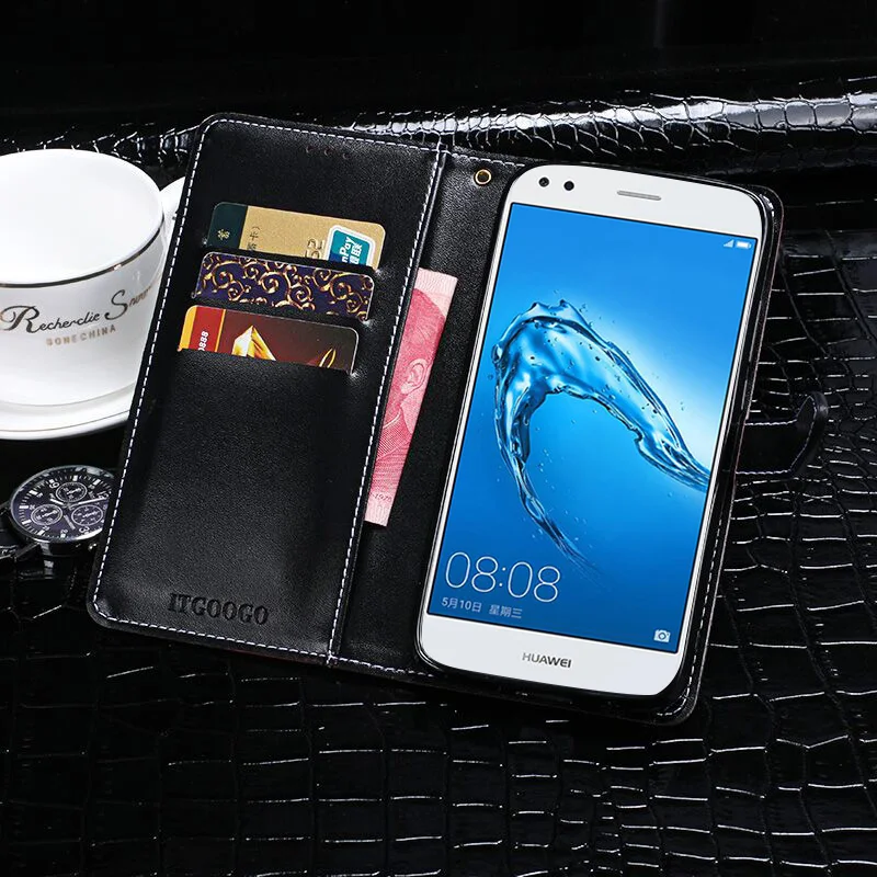 Itgoogo чехол для Huawei Y6 Pro 2017 5 0 &quotкрокодиловая кожа флип кожаный телефона сумка|case for