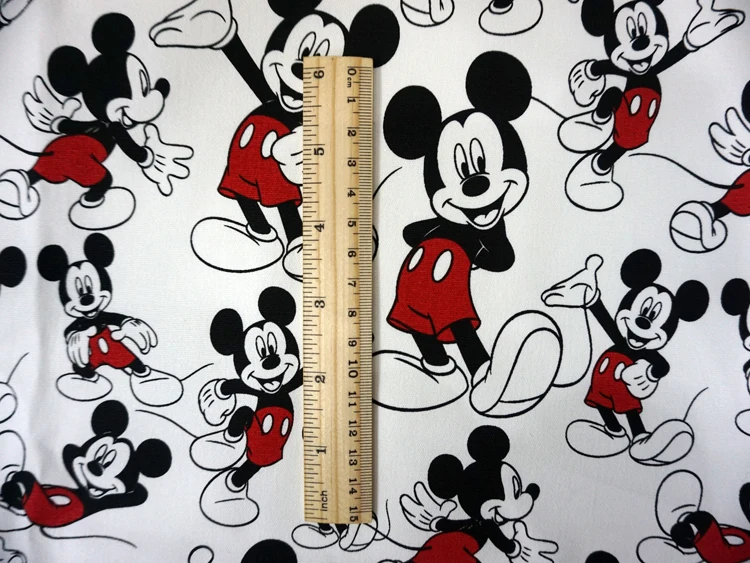 90*145 см мультфильм Мышь Diy ручной работы ткань холст для пэчворка Ткань Домашний