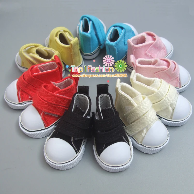Free Shipping 1 pair 5 cm Canvas Shoes boots For BJD Doll Fashion Mini Toy Shoes Bjd Doll Shoes for Russian Doll Accessories