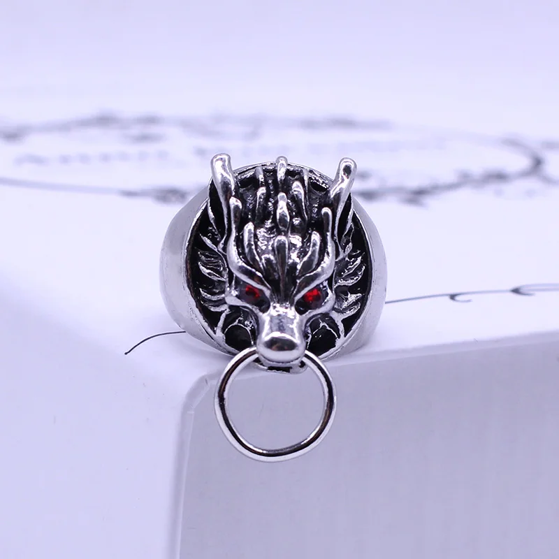 

Punk Animal Ring Men Hip Hop Domineering Dragon Ring Alloy Fashion Jewelry Charm Temperament Fashion Jewelry Holiday Gift