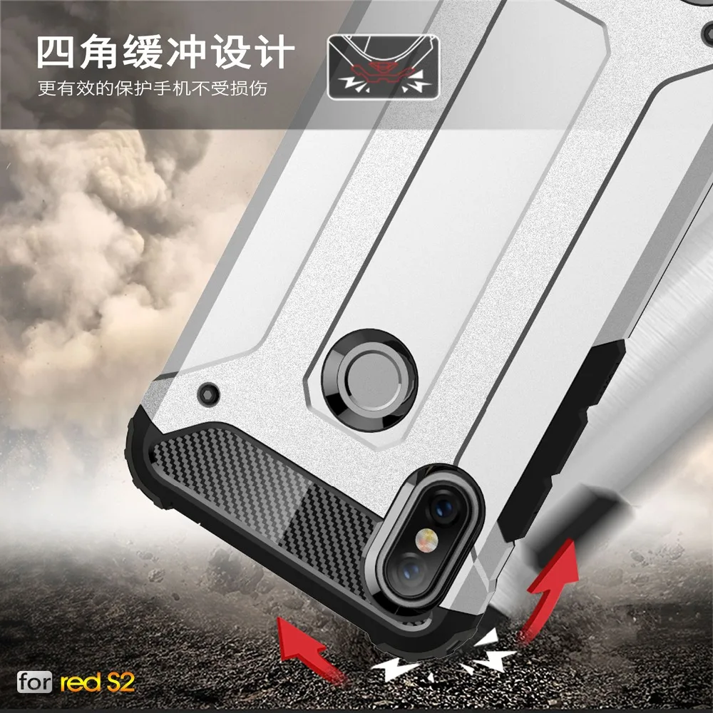 Shockproof Shell For Xiaomi Redmi S2 Y2 Case Armor Hard Phone for 6A Note 6 7 Pro Cover Hybrid Protective case |