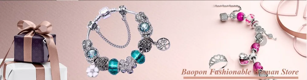 Baopon Новое поступление года Европейский дятлы болтается браслет с шармами DIY Brand Браслеты для Для женщин подарок DIY BR191