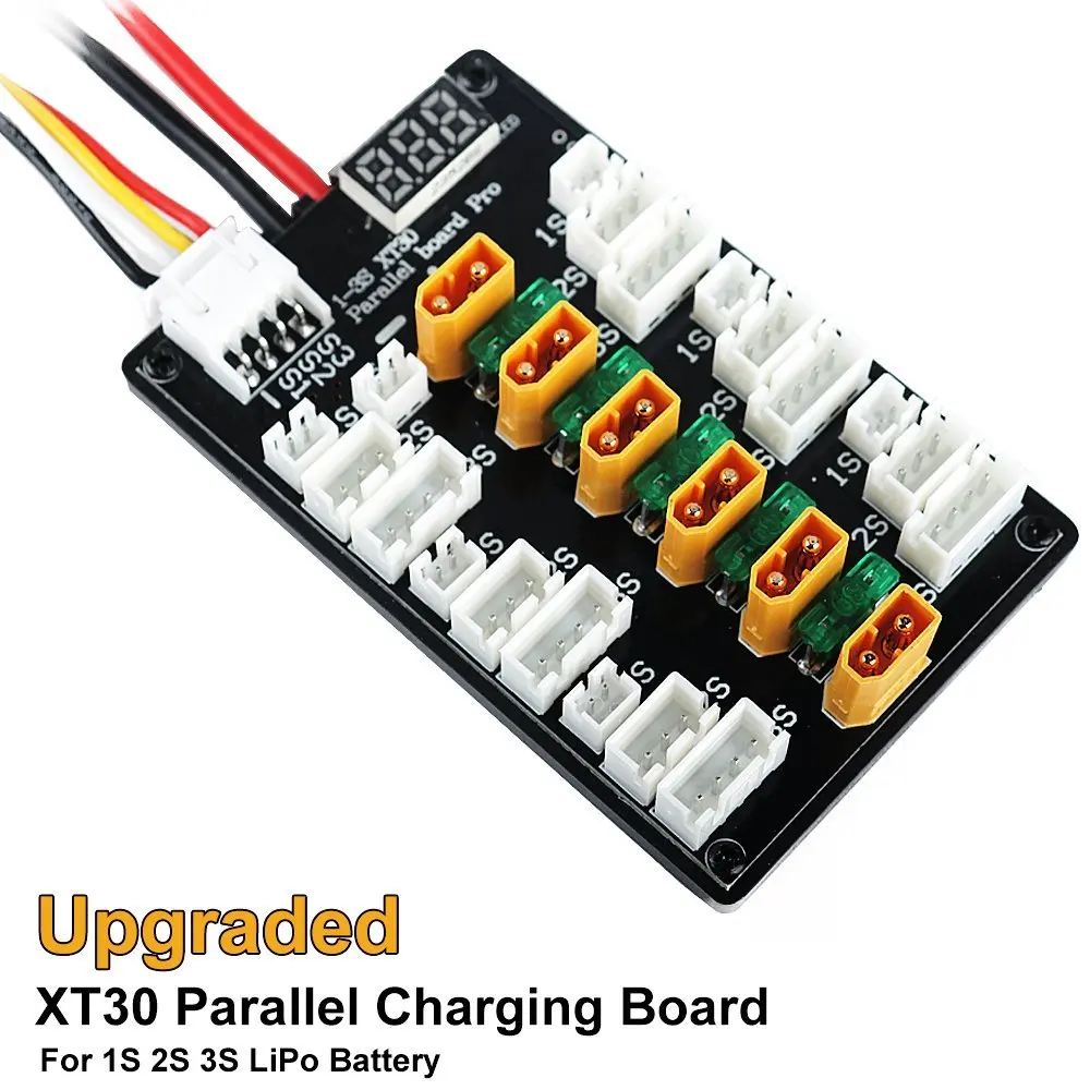 Вилка XT30 1 3S для литий полимерных аккумуляторов параллельная зарядная плата 6 шт.