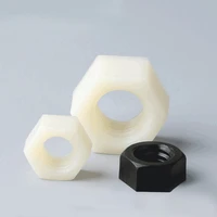 black white nylon hex metric nut plastic threaded hexagonal nuts m2 m2 5 m3 m4 m5 m6 m8 m10 m12 m14 m16 m18 m20