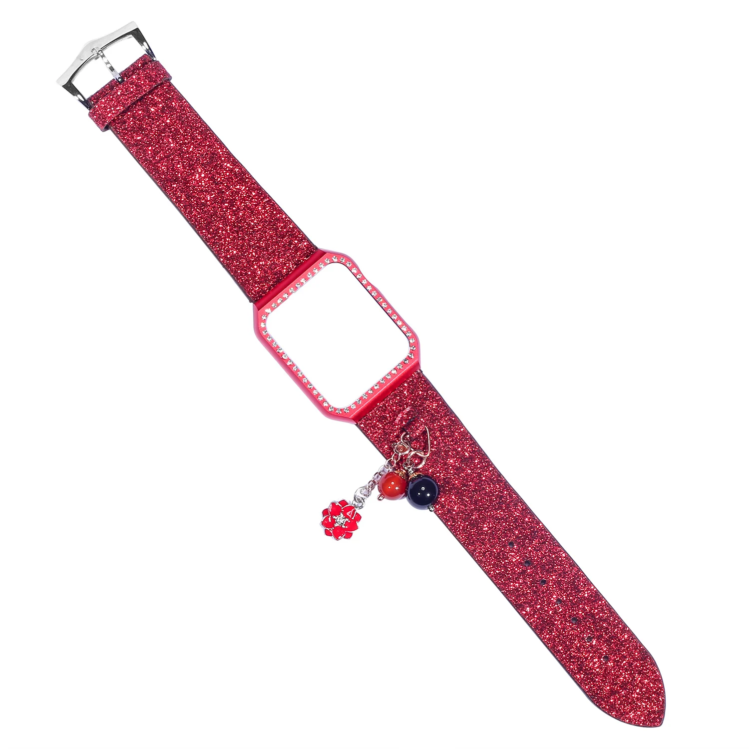 Кожаный блестящий ремешок DAHASE для Apple Watch Band украшение браслета серии 1/2/3 чехол со
