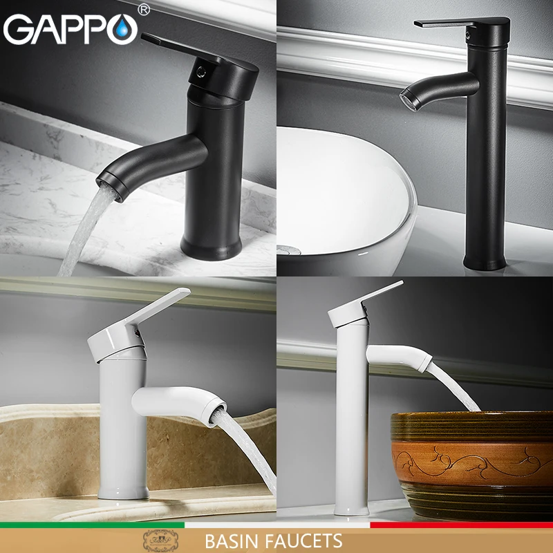GAPPO Basin Faucets tall faucet black waterfall bathroom faucets mixer white sink water taps torneira griferia | Обустройство дома