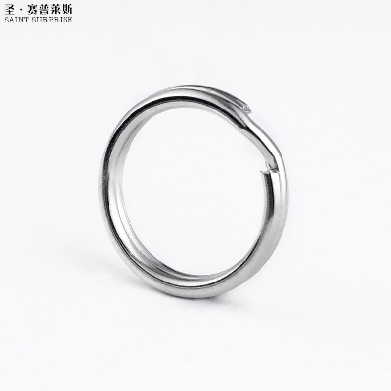 10 шт. Anneau Porte Clef круглый брелок из нержавеющей стали Раздельный для ключей Sleutelhanger