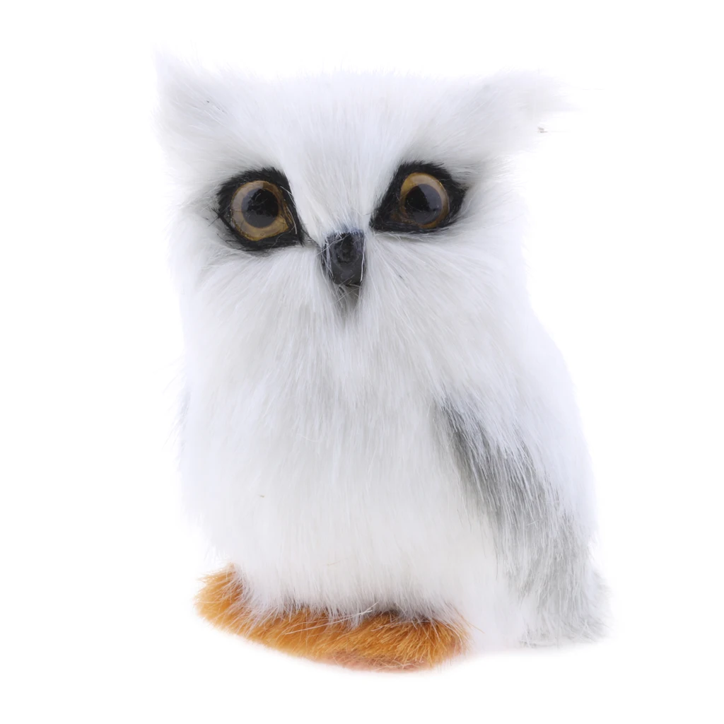 

Lovely Simulated White Owl Animal Decor Prop Gift Artificial Owl Decoration Craft