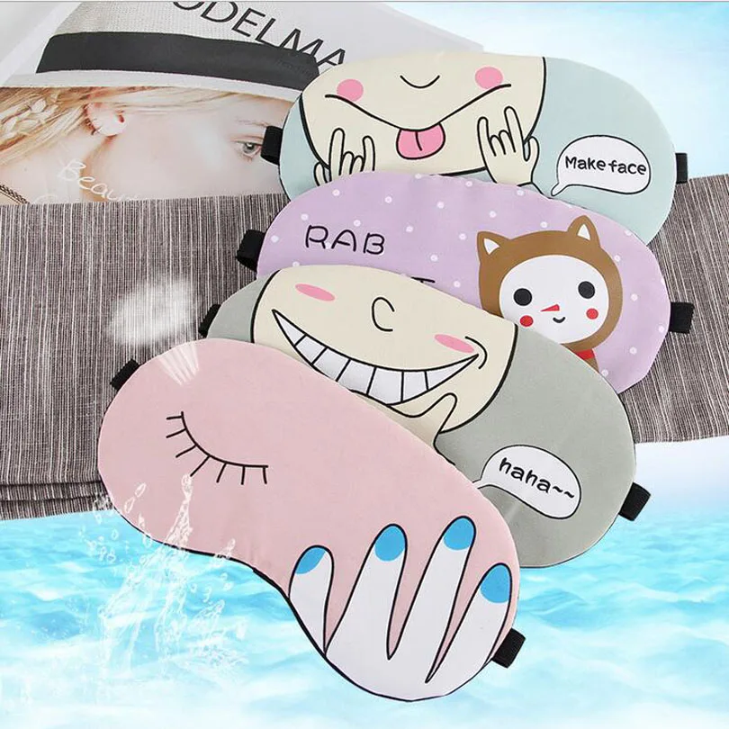

20pcs/lot Creative fashion make face Sleep Eye Mask Portable Travel EyeShade Eyes cover Sleep & Snoring Health Care MR093
