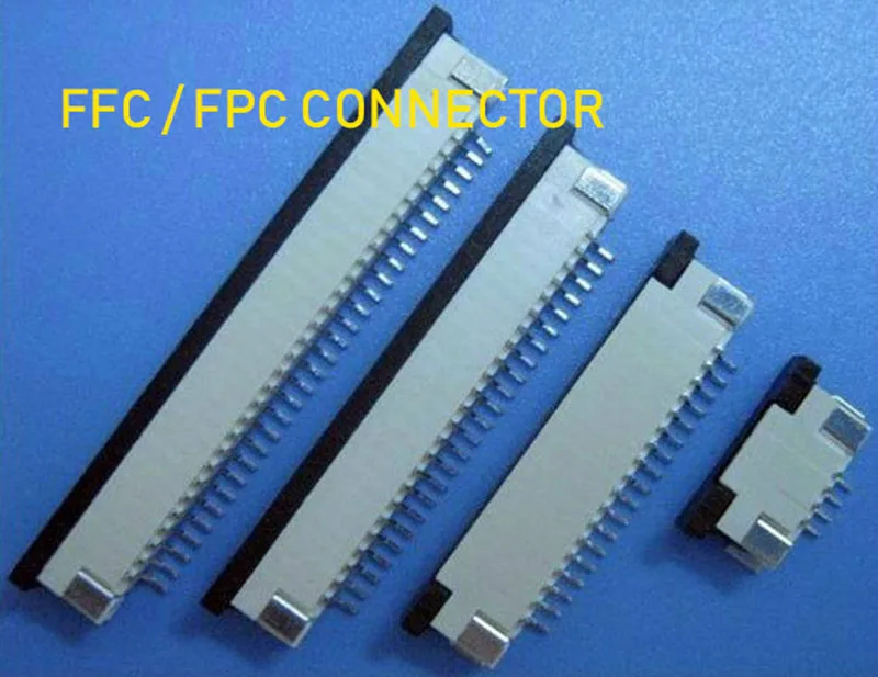 Коннектор FFC / FPC 1 мм 4 5 6 7 8 10 12 14 16 18 20 50 штырьков плоский с выдвижными ящиками