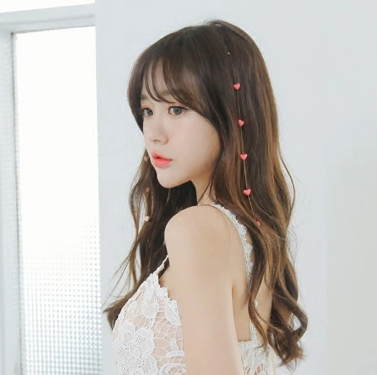 Korea Girls Sweet Heart Streamer BB Hairbrush Invisible Hair Combs Super Fairy Hairpin Accessories |