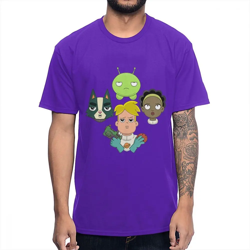 Final Space Mooncake новинка футболка мужская качественная футболка с короткими рукавами из хлопка - Цвет: Фиолетовый