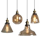 Современный подвесной светильник в виде русского Янтаря Стеклянная Подвесная лампа E27 светильник почка Эдисона для столовой кухни домашний декор простой дизайн