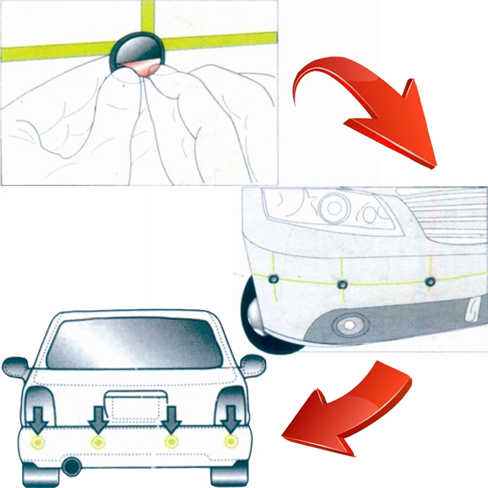 NWIEV 3D автостайлинг крушение смешные наклейки тела для Kia Rio K2 Ceed Sportage Citroen c4 c5 Hyundai