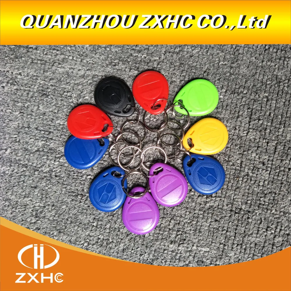 (100PCS/LOT) EM4305 125khz Programmable RFID Smart Tags Rewritable Keys Number2 Keyfobs | Безопасность и защита