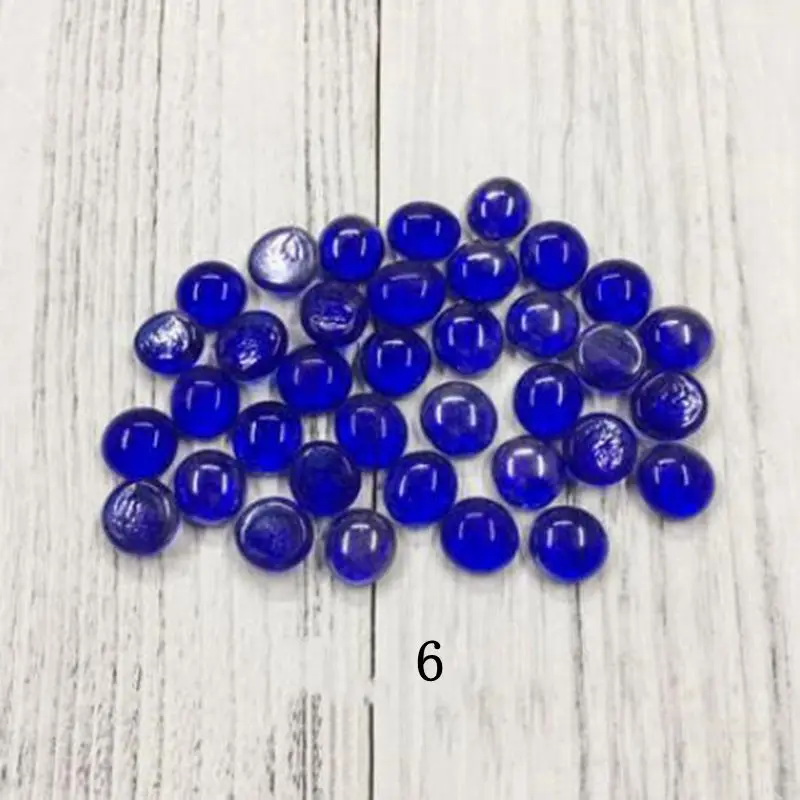 Color 6 50 г DIY материал, индивидуальная мозаика, креативная ручная работа, круглый цветной стеклянный плоский Бисер для аквариума, украшение для дома AAA0885 - Цвет: Color 6