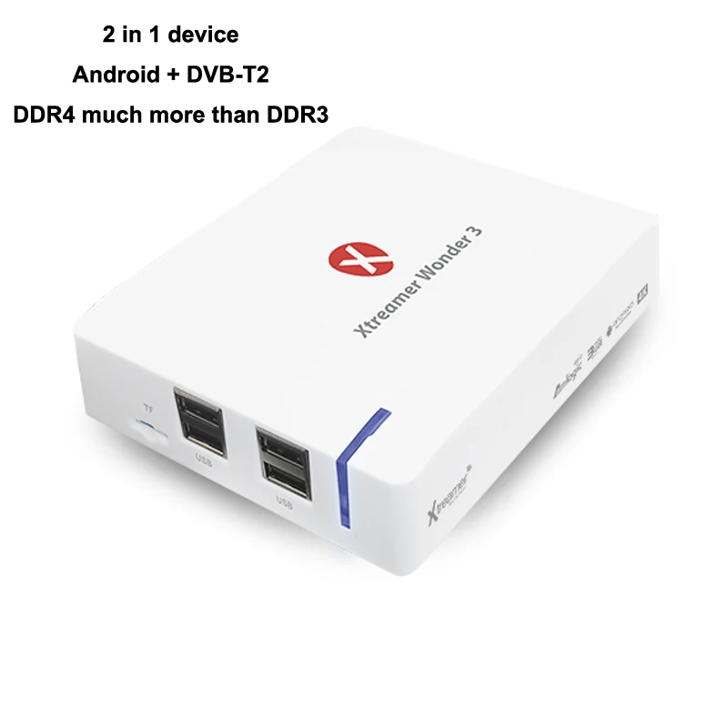 Xtreamer Wonder 3 4K 60P UHD ГБ DDR4 11ac VP9 android медиаплеер S912 со DVB T2 2 в 1 комбинированное