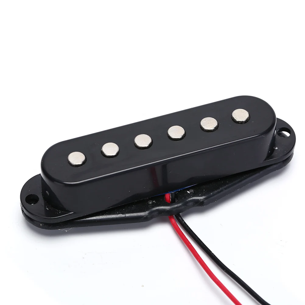 1pc schwarz single coil sound pickup für 6 saiten e gitarre harmonische free global shipping