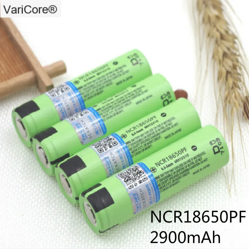 2 шт. оригинальные 18650 3 7 V 2900mAh литиевые аккумуляторы NCR18650PF 10A электронной сигареты