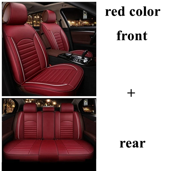 red standard Передний+ задний Чехол для сидения автомобиля для Audi a1 a3 a4 a5 a6 a7 a8 a4L a6L a8L q2 q3 q5 q7 q5L sq5, RS Q3, a4 b8/b6, a3 8p a4 b7, a6 c5, a6 c6 - Название цвета: red standard