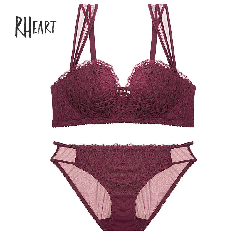 Женский кружевной бюстгальтер Roseheart красный комплект нижнего белья с