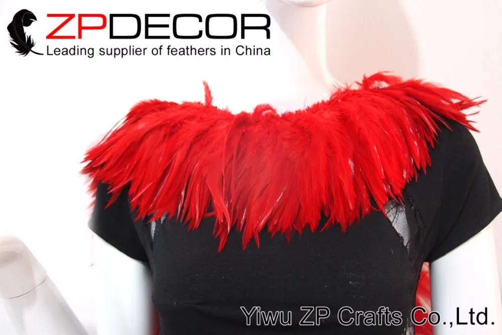 Новинка! ZPDECOR 700 800 шт 4 6 дюймов окрашенные красные натянутые перья для украшения