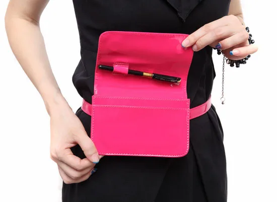 Новая женская поясная сумка celular Fashion PU кожаный поясной ремень мини-кошелек для