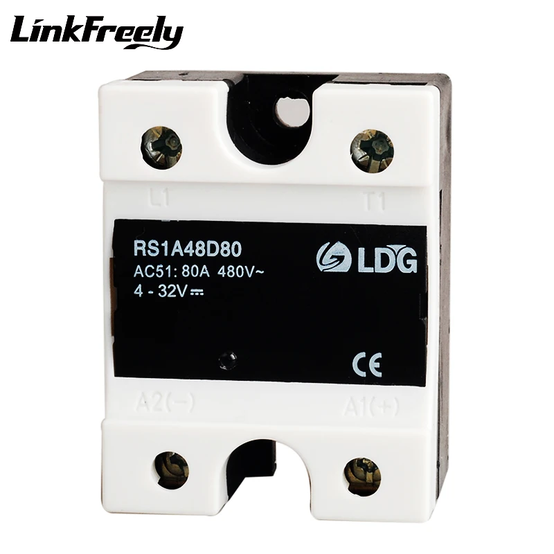 RS1A48D80 Mini PLC 80A 220V SSR твердотельное реле 5V 12V 24V 32V DC вход выход 42 530V AC модуль