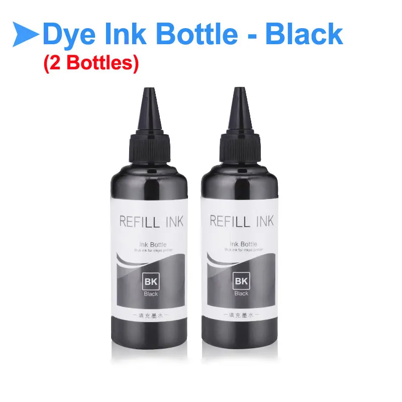 Black-2 Bottles 400 мл универсальные чернила бутылка для Epson L100 L210 L392 L396 S22 CX4300 CX7300 TX109 TX117 принтер краски для чернил для принтера Epson - Цвет: Black-2 Bottles