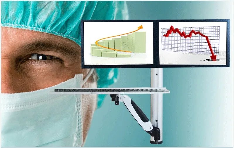 Алюминиевая Подставка для монитора WS09 с газовой пружиной и двойным экраном|screen