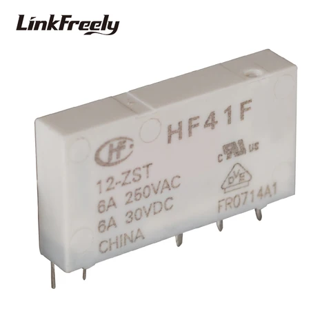 HF41F 12-ZST 5 Pin PCB микро напряжение реле модуль 12V DC в 250VAC/30VDC 6A выход, Смарт авто электромагнитное реле банк