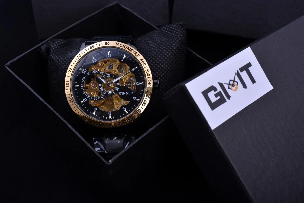 Часы наручные Winner мужские с маленьким циферблатом Классические Автоматические